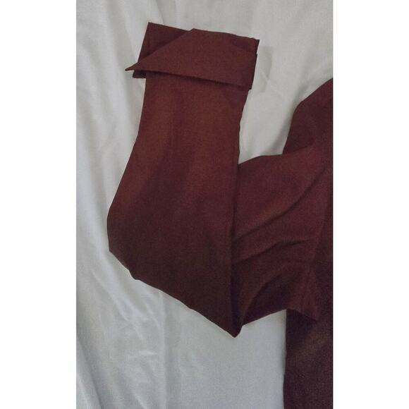 Womens Aqua Blues XL Button Down Red Shiney Shirt Blouse - Picture 2 of 6